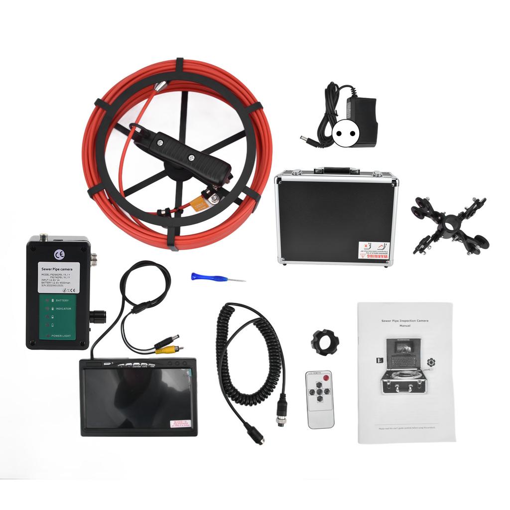 Industrial Endoscope AHD 1080P Borescope Camera Video Recording Adjustable LEDs 20m Detection 5X