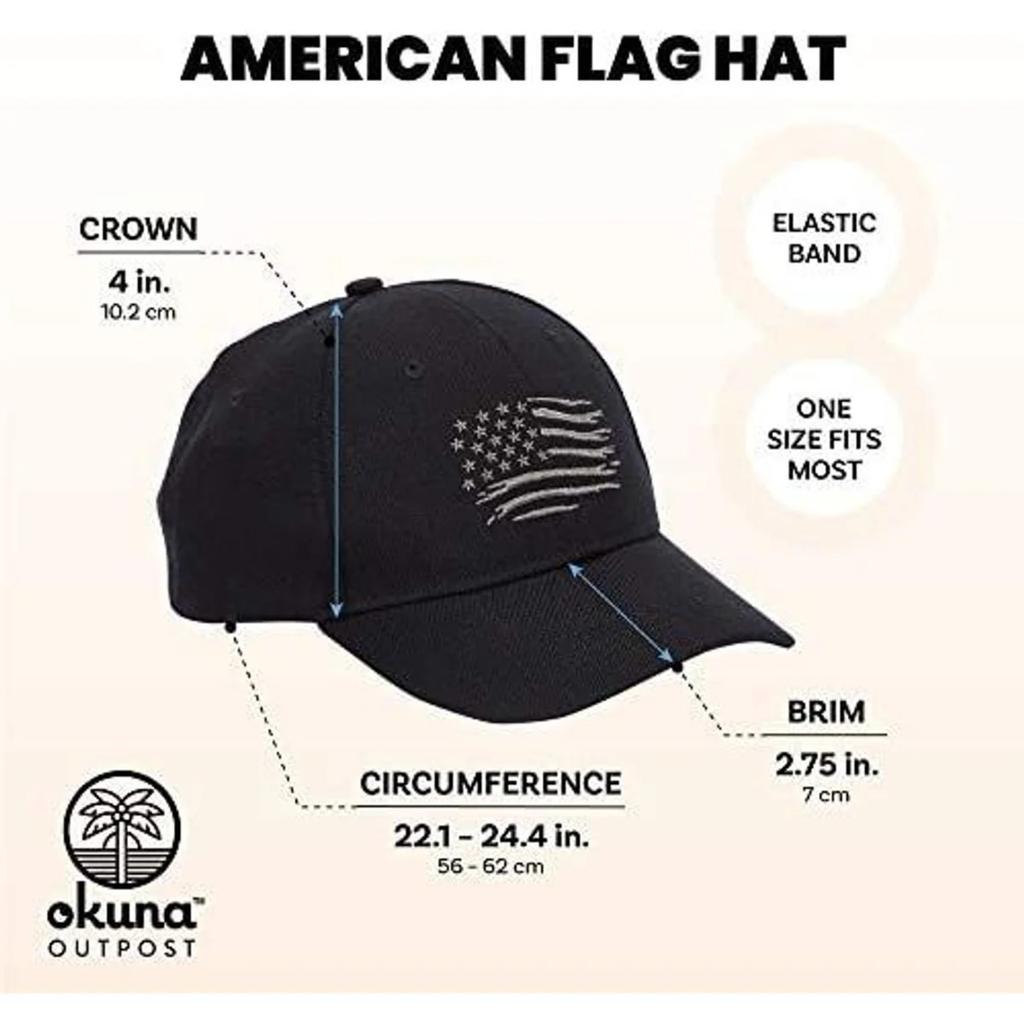 Baseball Cap Embroidered American Flag Cap
