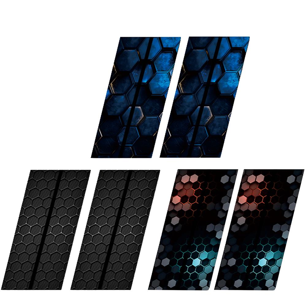 Pack of 2 for Honeycomb Design Car B Pillar Waterproof Decals for Door Posts PET Material for Long Lasting Outdoor Use