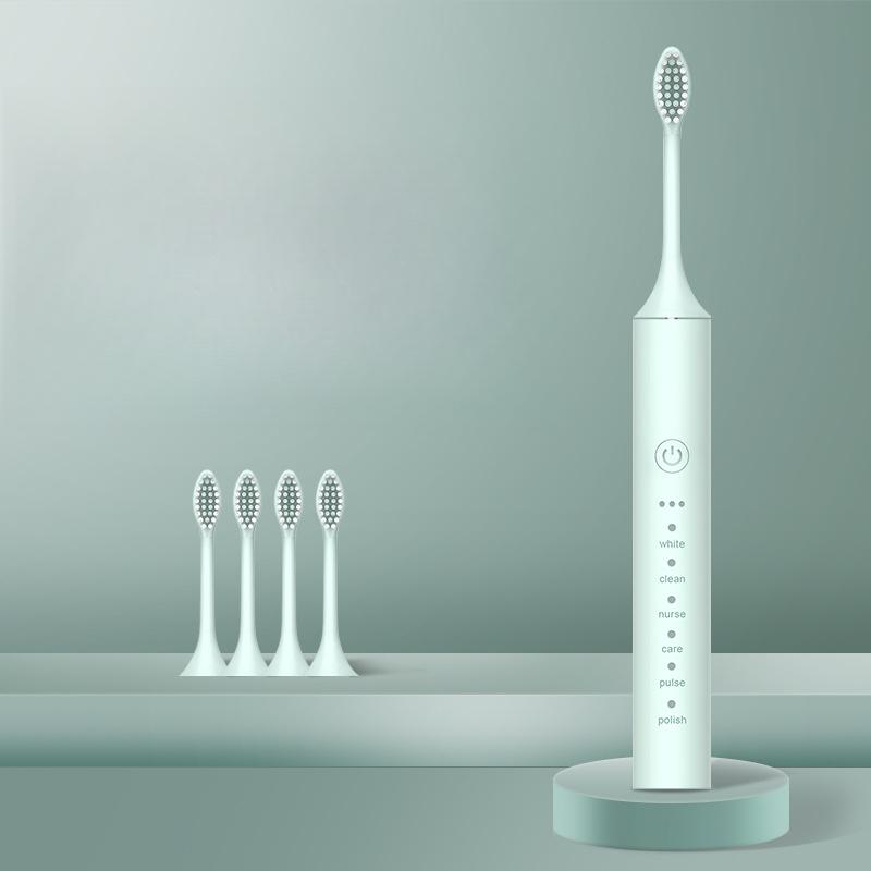 Brosse à Dents Électrique pour Hommes et Femmes Rechargeable Ultrasonique à Poils Doux Brosse à Dents Domestique de Voyage en Extérieur