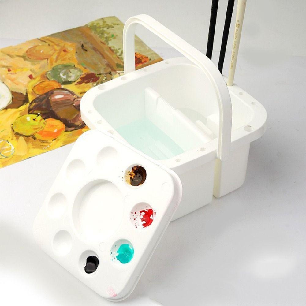 

Очиститель кистей для белой краски Органайзеры для кистей для серой краски Краски на водной основе Принадлежности для рисования square