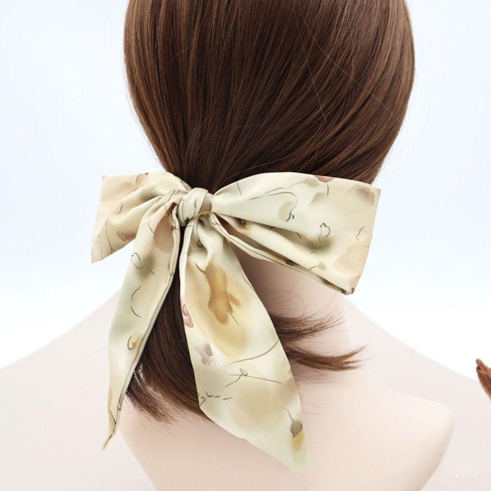 Hair Tie Ink Painting Silk Scarf Long Ancient Hair Band Ancient Style Long Silk Scarf  Headband