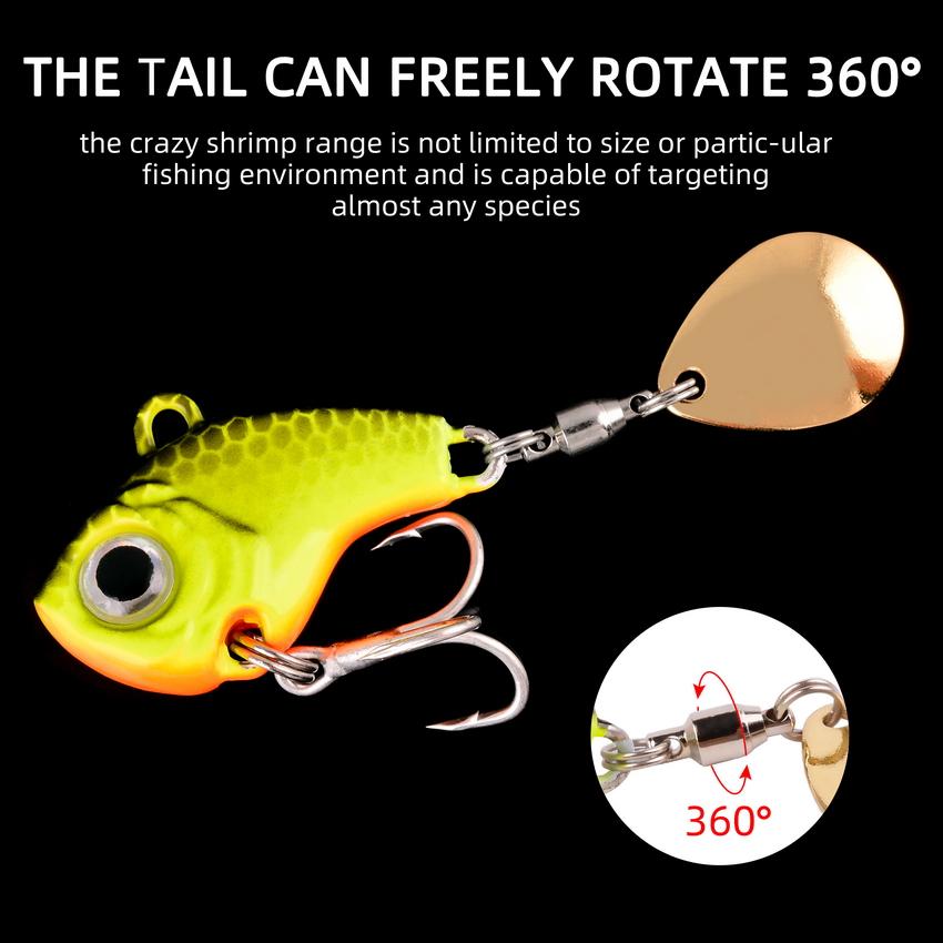 6pcs/set Rotating Metal Vib Blade Lure 5/10/15/20g Sinking Vibration Baits Artificial Vibe Fishing Spinner Lure Hard Bait