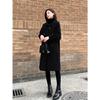 Stylish and Elegant Red Woolen Coat with Horn Buckles for Weddings and Fashionable Women