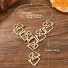 Exaggerated Fashion Accessory Geometric Triangle Rectangular Necklace Hollow