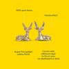 Brass Deer for Home Decor - 2 Piece (6.5 inches,) - 100% Pure Brass Decorative Brass Deer (Hiran) for Desk, Car,  Yellow Antique Finish