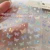 Fashion Delicate Butterfly Wing Streamer Laser Stickers Advanced Embossed Nail Art Stickers Colorful Butterfly Fairy Stickers