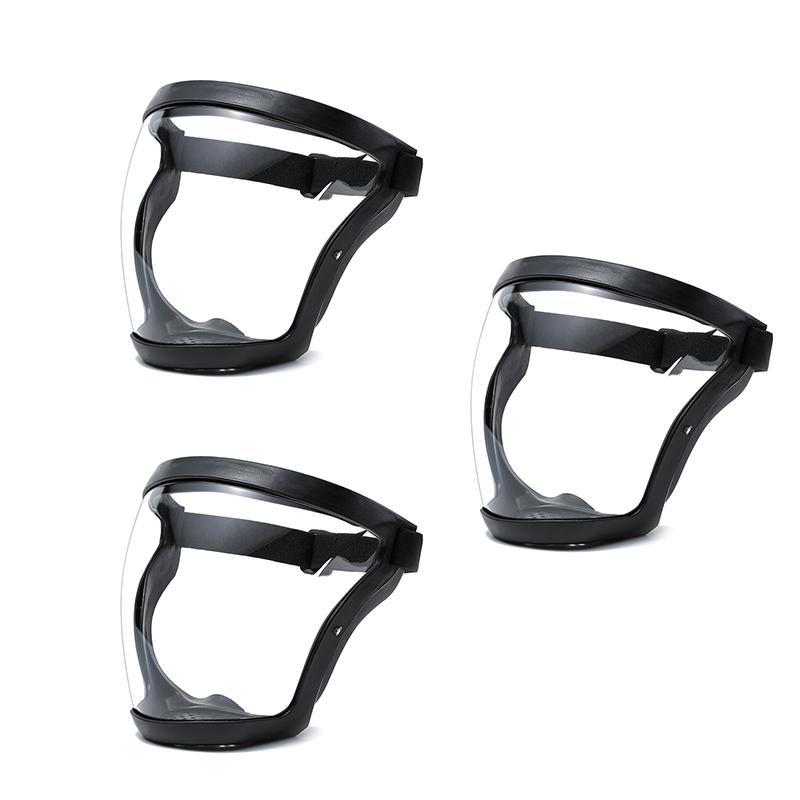 Transparent Full Faceshield Reusable Dustproof Anti-fog Mask HD Safety Glasses Kitchen Protection Anti-splash Mask With Filters