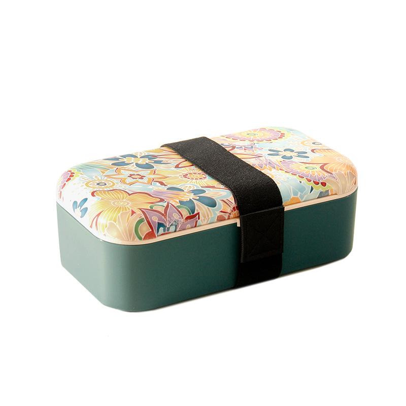 

Double Layer Design Lunch Box Bag Microwavable Divided Large Capacity Bento Box For Office Workers And Students