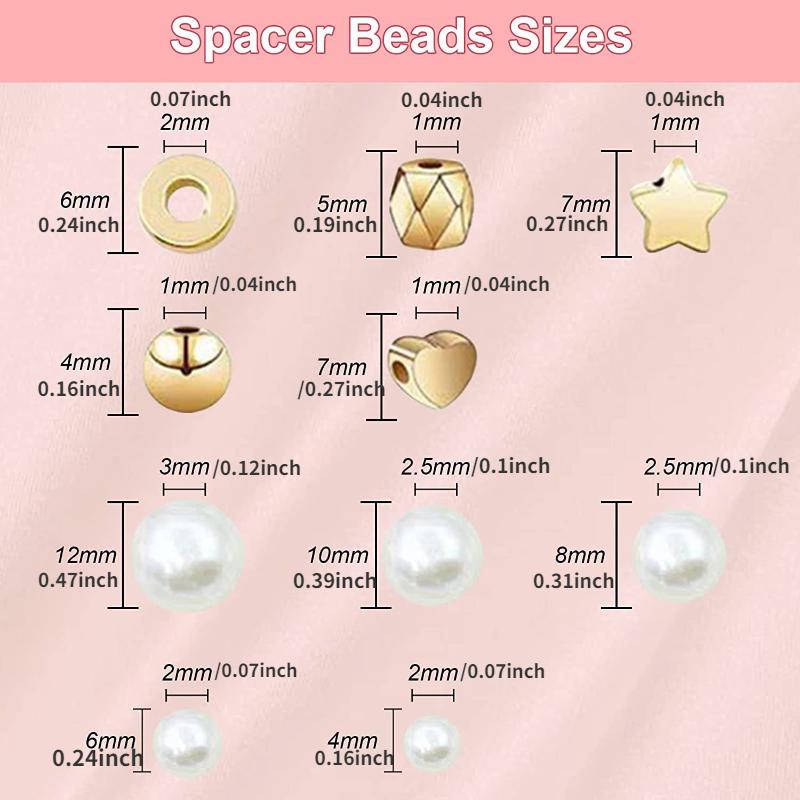 720PCS/BOX Pearl Suit Pentagram Dištančné korálky Príslušenstvo Manuál DIY korálkový náramok Náušnica Náhrdelník
