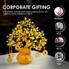 ZAICUS Citrine Crystal Money Tree with Feng Shui Coins Decor Item
