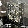 Transparent Jewelry Storage Box Earring Organizer Necklace Ring Stand Acrylic Holder Large Women Trinket Boxes Display Case