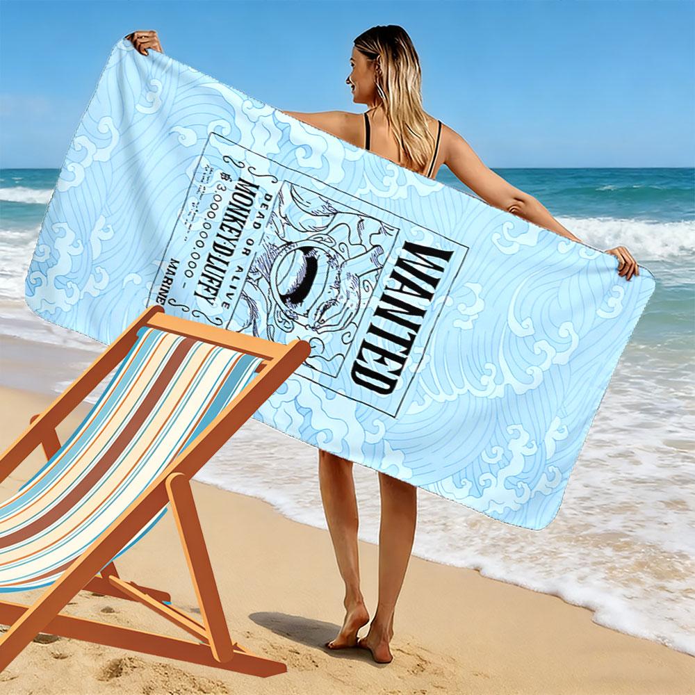 Wanted Poster Beach Towel Beach Towel Quick-drying for Travel Outdoor Sports Jogging Beach and Swimming
