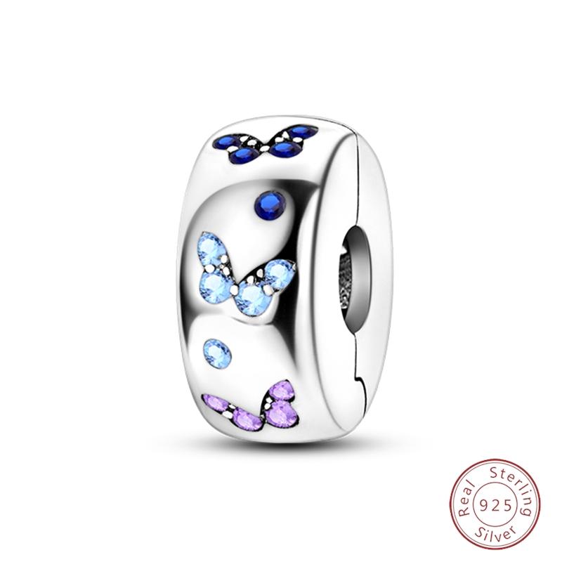 S925 Silver Birthday Bear Lucky Cat Elephant Family Firefly Charms Beads Fit 3mm Bracelets DIY Fine Jewelry