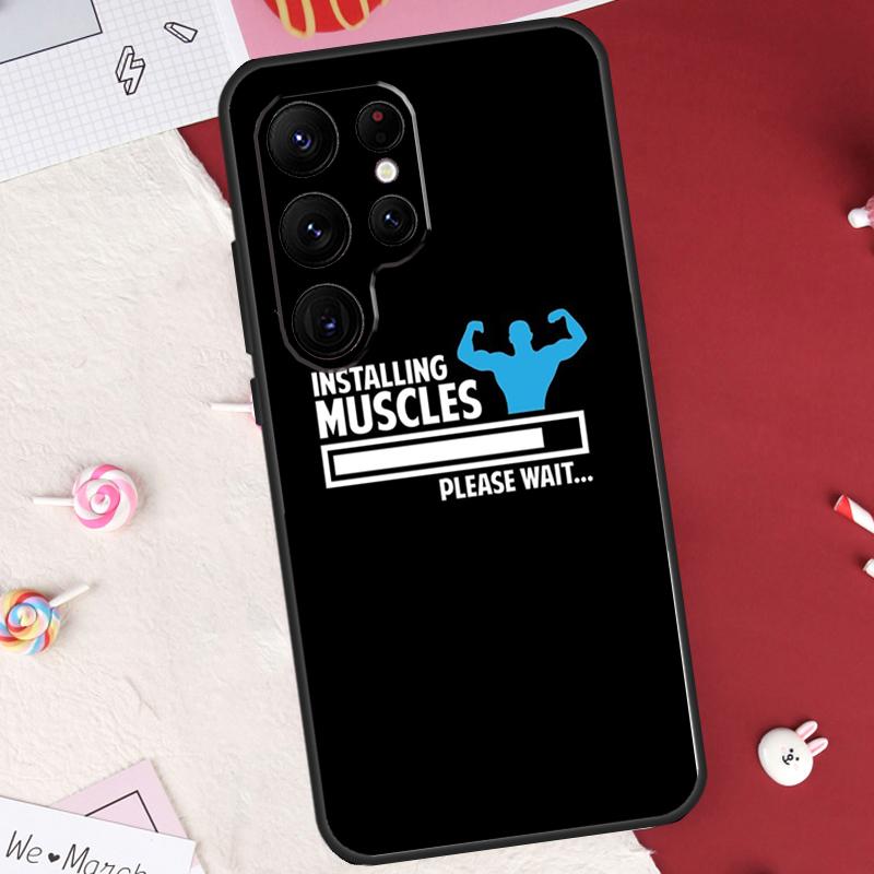 Bodybuilding Gym Fitness Quotes Case For Samsung Galaxy S25 Ultra S20 S21 S22 S23 S24 Ultra S9 S10 Plus S24 FE Cover Shell