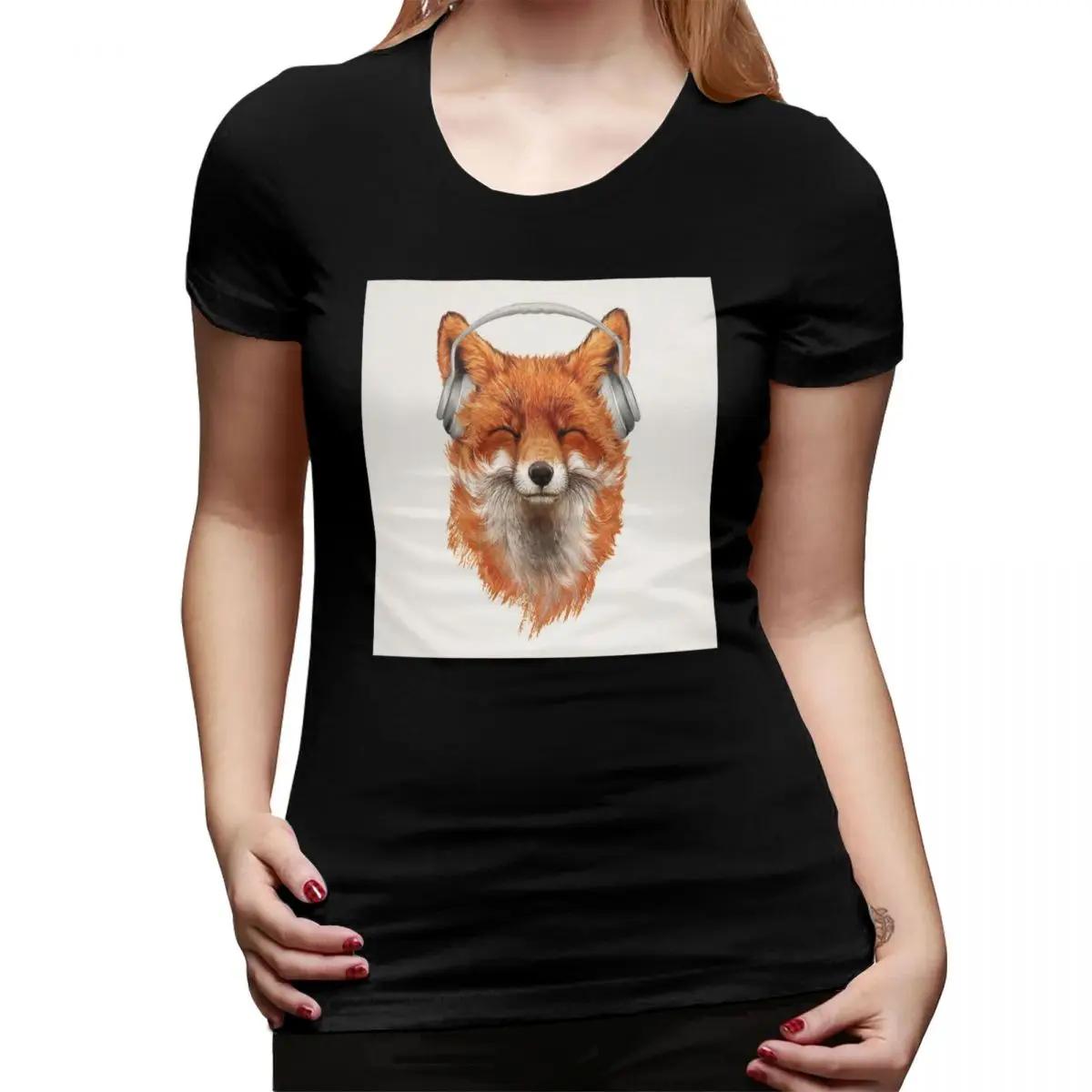 

Smiling Musical Fox Coasters TShirt for Women Round Neck Streetwear T Shirts Womens Tees Short Summer Clothes Tops 4XL