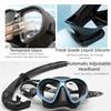Foldable Snorkel Snorkeling Set Tempered Glass Snorkel Set Wet Diving Mask  Snorkeling