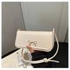 Korean Bow Crossbody Bag Solid Color Underarm Bag All Match Armpit Bag  Women