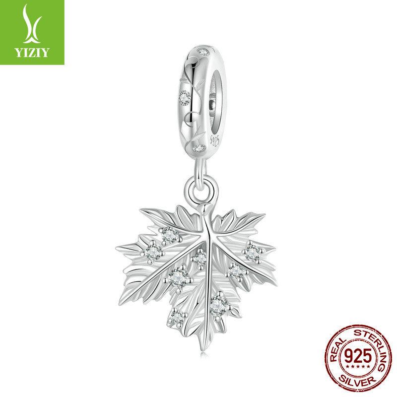 Autumn Ginkgo Biloba Diy Bracelet Beaded Accessories, Romantic Mori S925 Sterling Silver Butterfly Beads