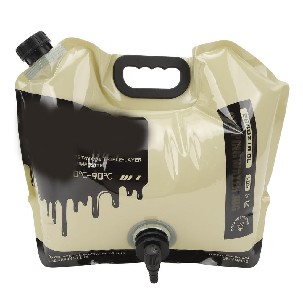 Faltbarer Wasserbehälterbeutel Große Kapazität Tragbar Wiederverwendbar Faltbarer Wasserkrug für Reisen Camping 8L