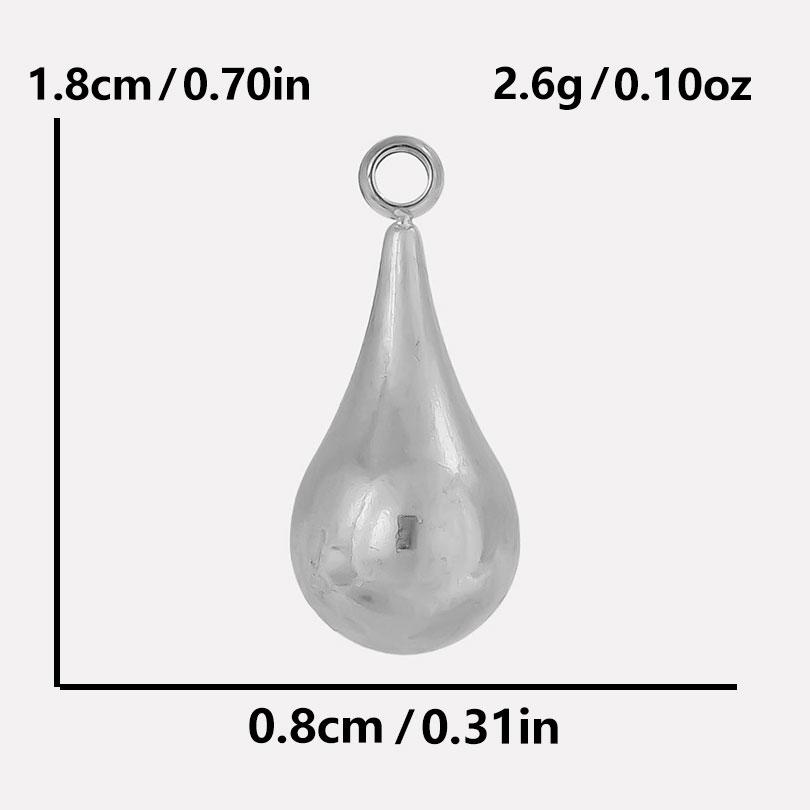 6pcs/Lot Different Size Long Water Droplets Pendant Stainless Steel Charms For Jewelry Making Supplies Bulk DIY Earrings Bohemia
