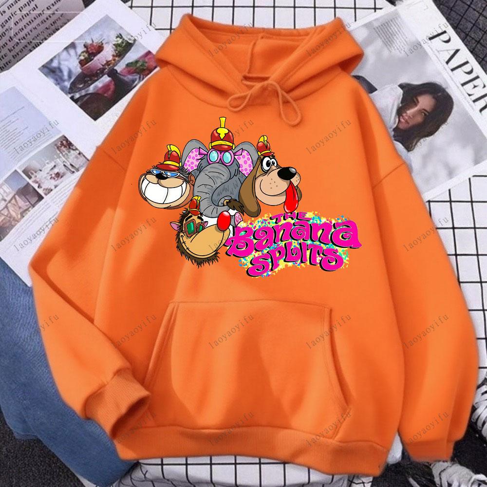 The Banana Splits TV Show Memorabilia Hoodie Unisex Retro Cartoon Classic Print Casual Daily Wear Long Sleeve Spring Sweatshirt