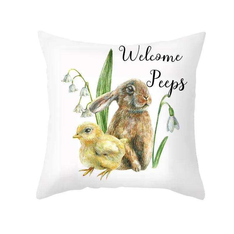 Easter Series Decorative Pillowcases, Easter Eggs, Rabbit Pillowcases, Happy Easter Home Decorations