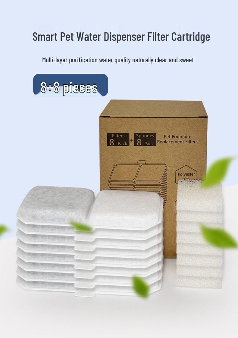 Universal Wireless Pet Water Dispenser with Automatic Sensing for Cats and Dogs Filter