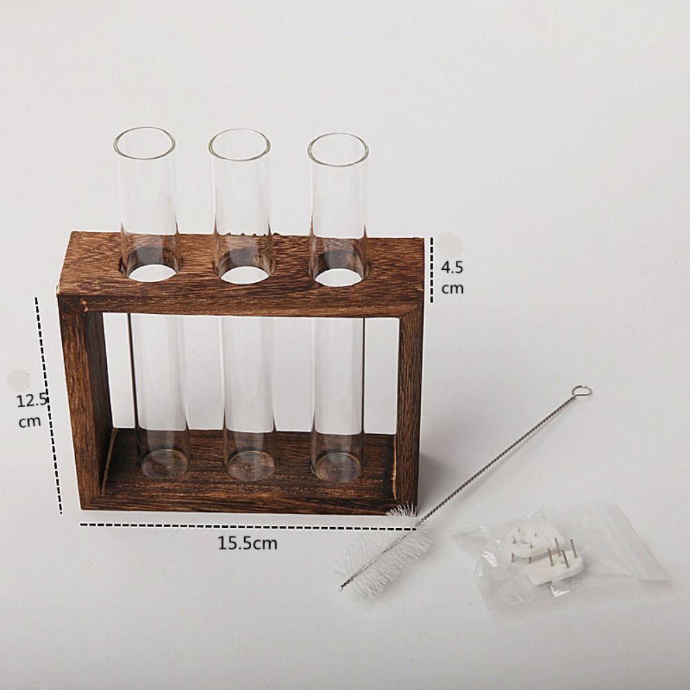 Creative Hydroponic Wood Frame Wall Mounted Tabletop Bonsai New Hydroponic Plants Container