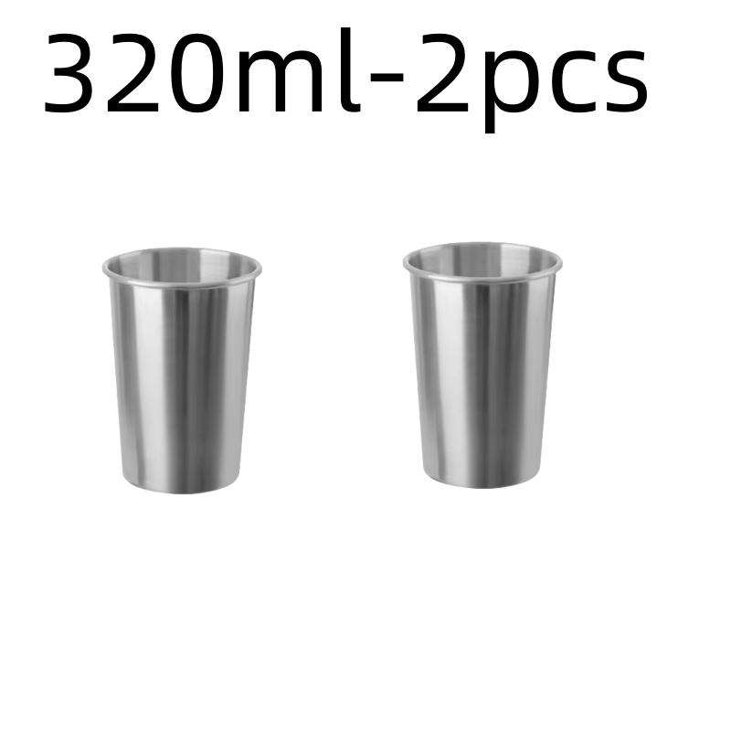 Stainless Steel Metal Cup Beer Cups White Wine Glass Coffee Tumbler Travel Camping Mugs Drinking Tea Mug Set Outdoor