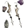 Purple Beads Starry Sky Gothic Earrings