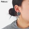 Vintage Zinc Alloy Drop Earrings Exaggerated Geometric Trendy Gold Plated Earrings Daily PD2197