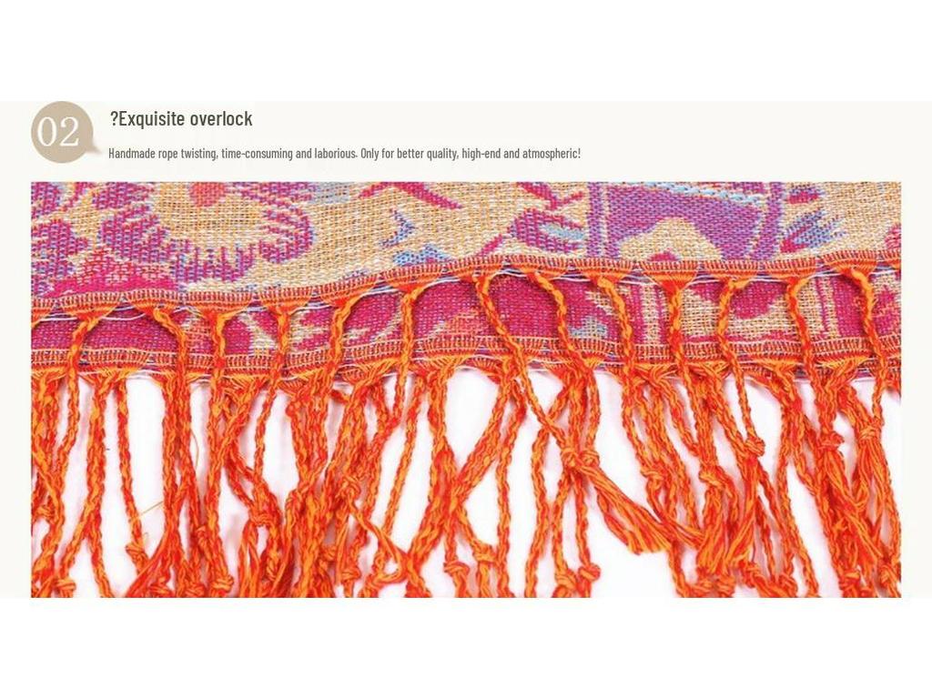 Ethnic Style Double-Sided Gold Thread Jacquard Women's Cheongsam Shawl Scarf - Thickened for Autumn and Winter