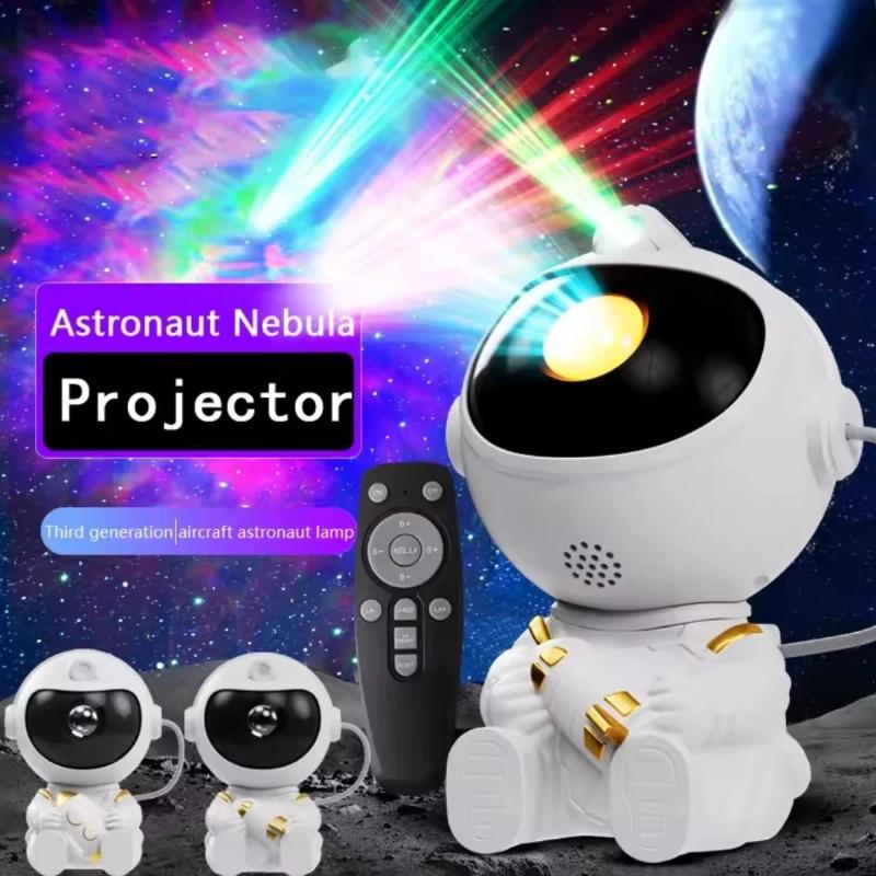 Galaxy Light Projector Novelty Rocket Astronaut Galaxy Projector Night Light Galaxy Light Bedroom Projection Lamp Birthday Gifts
