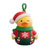 Christmas Duck Ornament Xmas Tree Hanging Duck Decoration Cute Resin Duck with Santa Hat for Home Office Holiday Party Decor