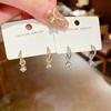 Elegant Retro Geometric Zircon Hoop Earrings - Versatile High-End Fashion for Women