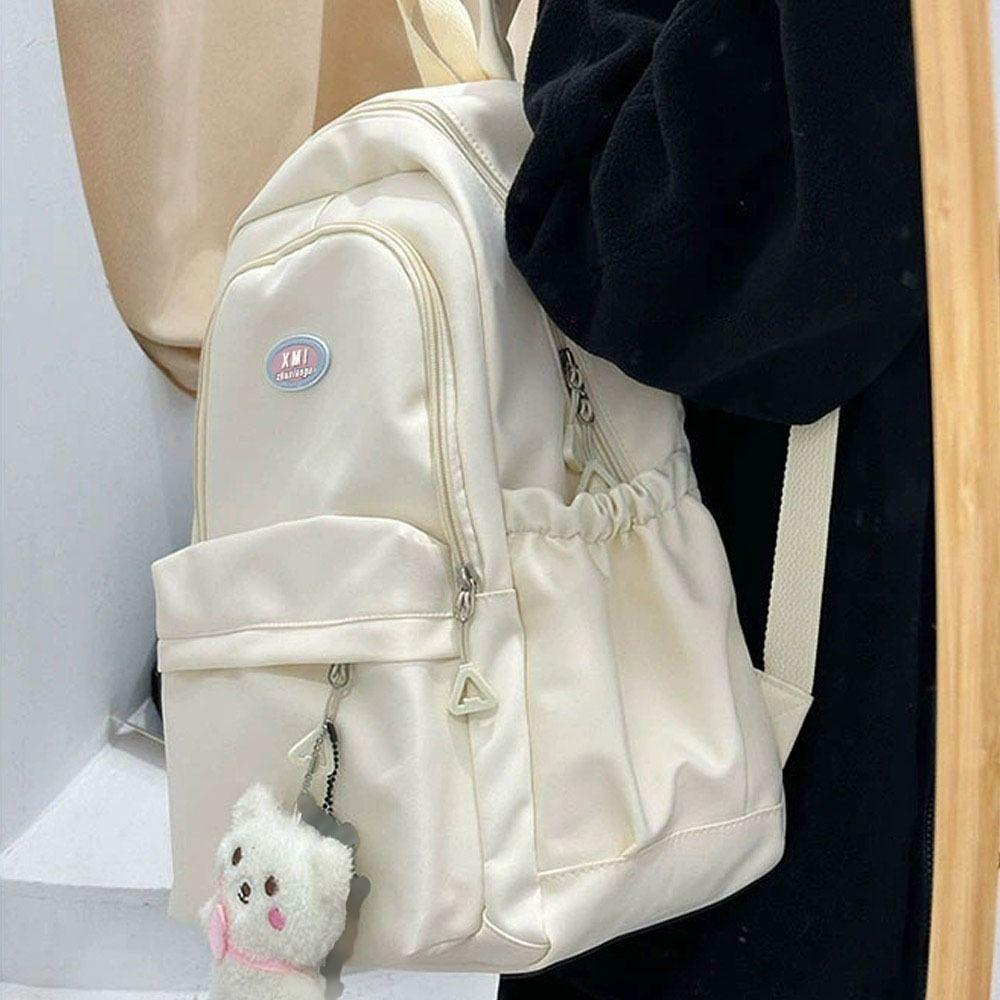 Simple Large Capacity Backpack High School Book Bag Waterproof Nylon Travel Knapsacks Student Schoolbags for Teenager Boys Girls