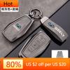 Interior Mouldings Car Key Case Cover Bag Alloy Leather For Geely Emgrand X7 EX7 Coolray Atlas Boyue GT GC9 NL3 Tugella Car Styl