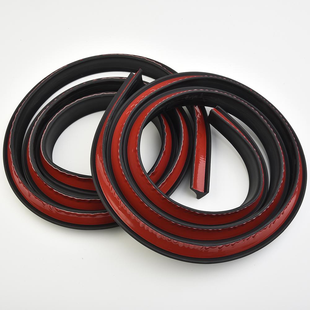 2Pcs 1.5m Universal Fender Flares Black Car Wheel Fender Extension Moulding Flares Trim Strip Edge Car Wheel Eyebrow