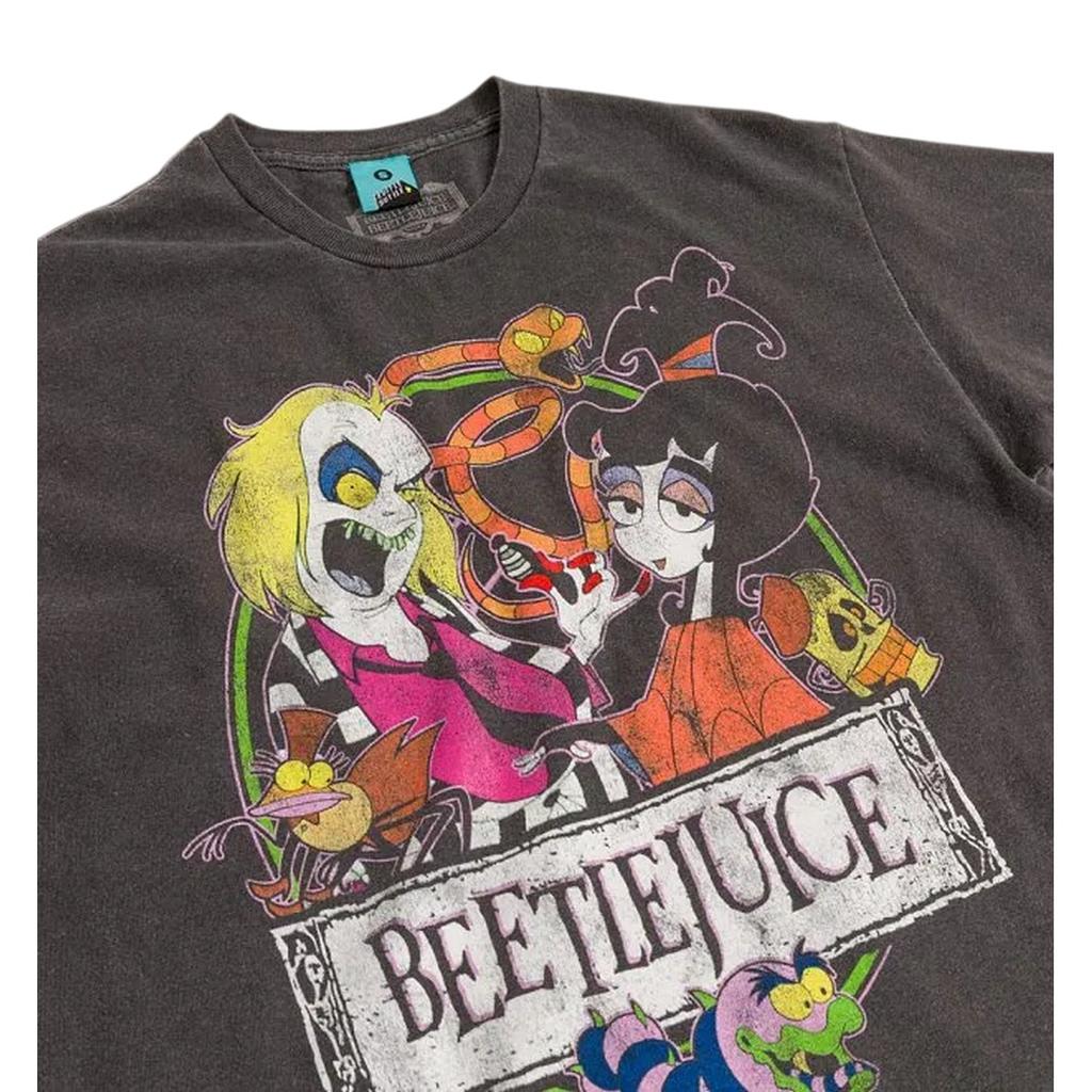 Beetlejuice Unisex Adult Animated Vintage Wash T-Shirt