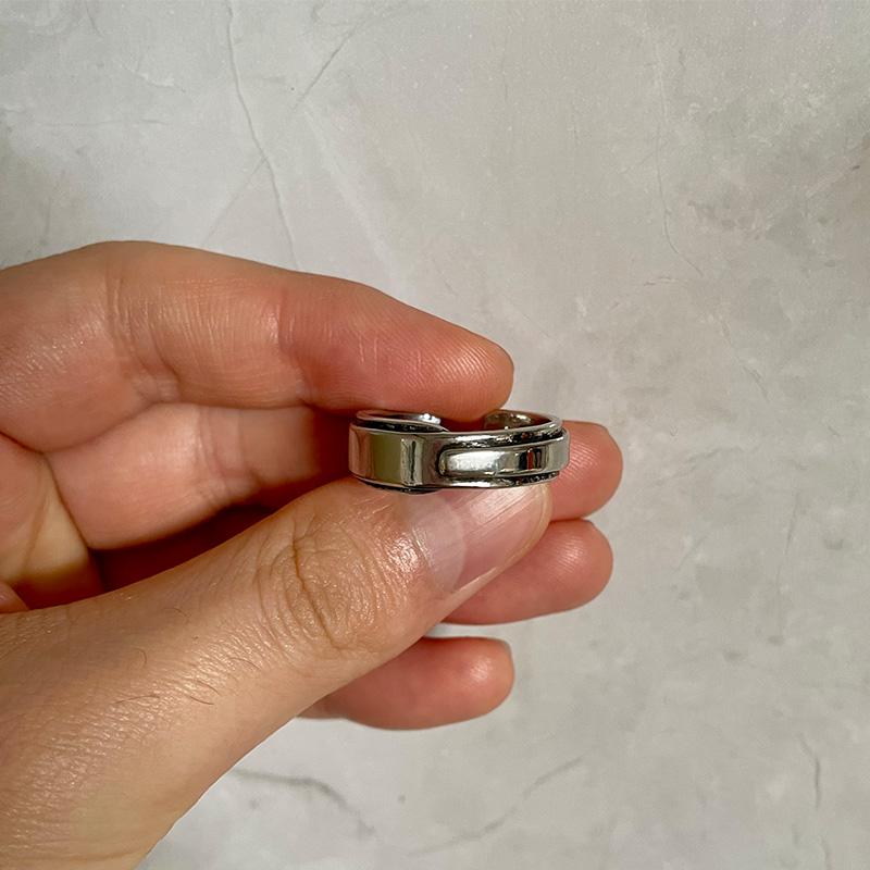 Retro Overlapping Bridges Ring For Men Silver Color Punk Gothic Open Ring Handmade Designer Jewelry Unisex Accessoriess Gift