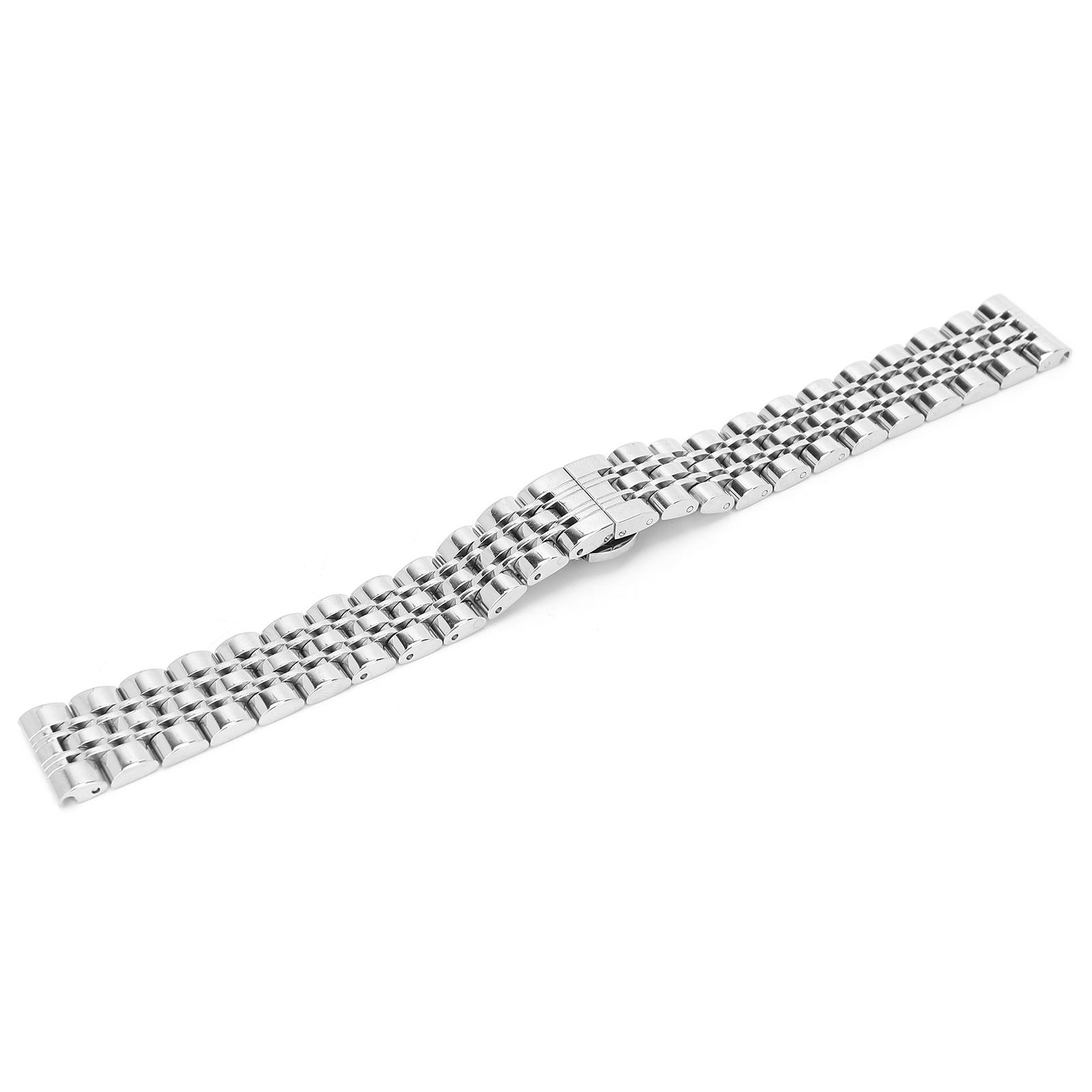 

Ремешок для часов из нержавеющей стали с пряжкой-бабочкой, сменный ремешок для часов с регулируемой длиной 16mm / 0.6in