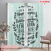2pcs 2D Flat Printing Window Treatment Curtains Encounters Favorite People Make Life Worthwhile Polyester Without Electricity