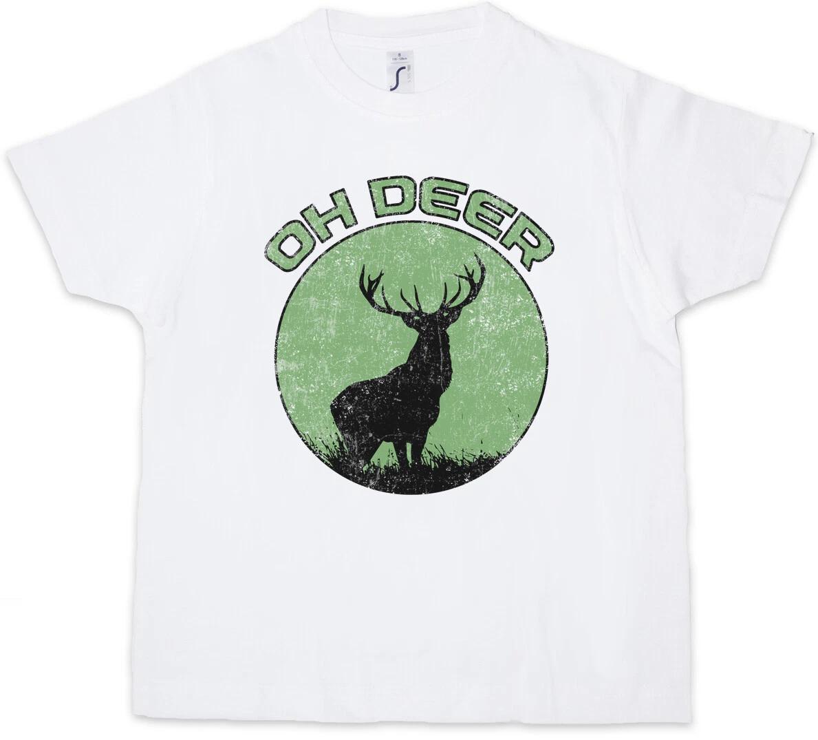 OH DEER Kids Boys T-Shirt Hunter Deer Bear Hunting Sports Rack Hunt Deer- 110