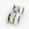 10PCS/LOT Small Width21.5mm Shower Glass Room Sliding Door Fitting Hanging Pulley Wheel Hanging Four Roller Wheel Pulley