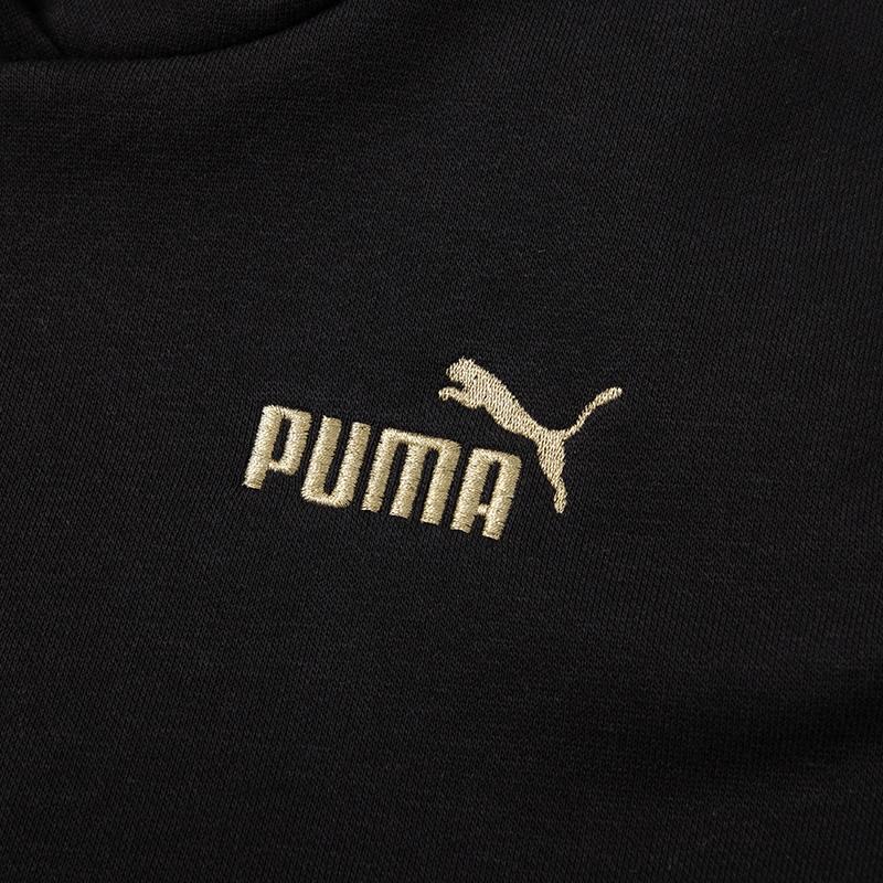 Puma Casual Long Sleeve Hoodie With Large Pockets Women hoodies Black 680146-01