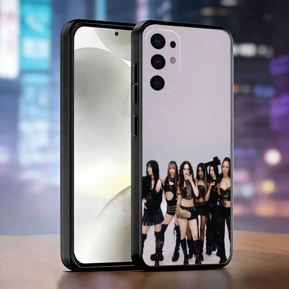Hot Music K-KATSEYE Phone Case Black Silicone Soft For Samsung S25,S24,S21,S22,S23,S30,Ultra,S20,Plus,Fe,Lite