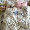 Washed Cotton Four-piece Set, Small Fresh Quilt Cover, Dormitory Bed Sheet Three-piece Set, Bedding
