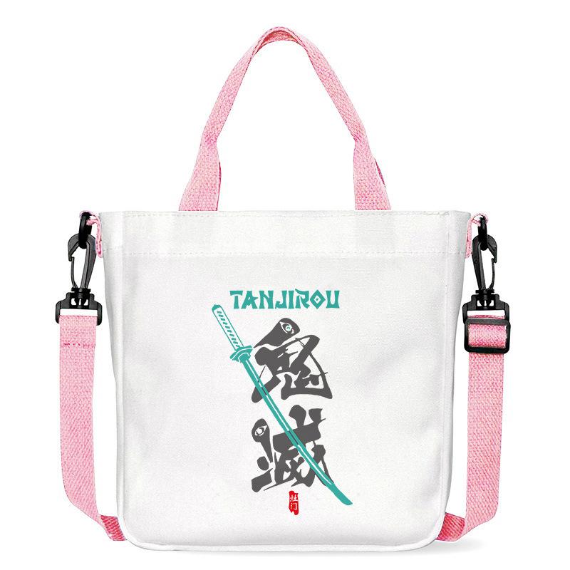 Japan cartoon comics Demon Slayer Print Canvas Bag Stylish Women's Handbag Large Capacity Casual Shoulder Bag 7560
