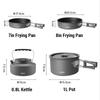Outdoor Camping Cookware Set Camping Pot Pan and Kettle for Outdoor Backpacking Hiking